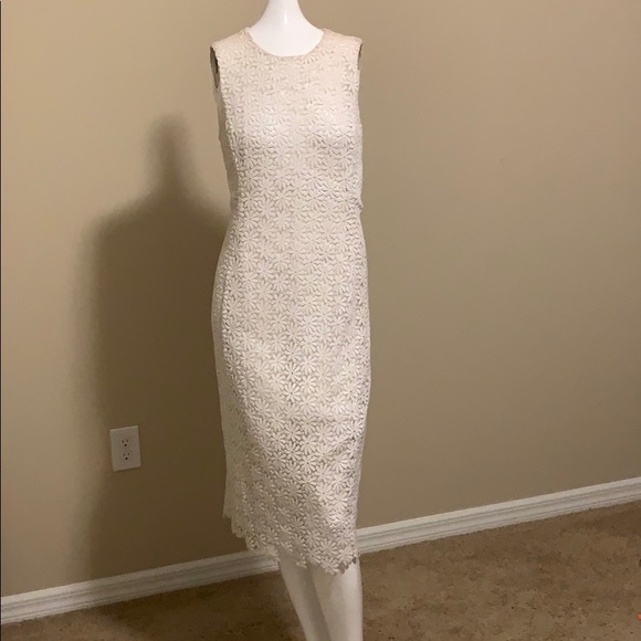 Michael Kors Collection Dresses & Skirts - ++PRICE REDUCTION**. Michael Kors Collection White Lace Midi Dress size 6